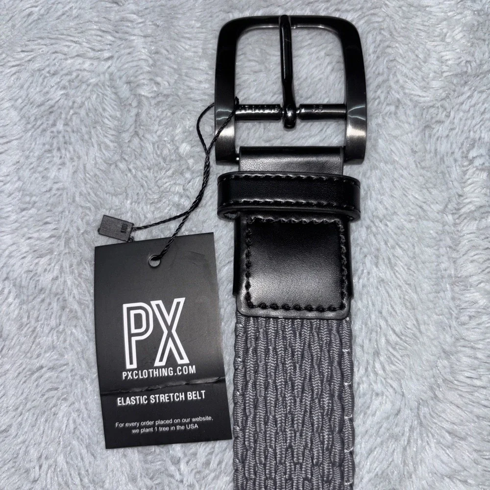 PX Reid Men's‎ Elastic Stretch Belt in gray, size 36 NWT